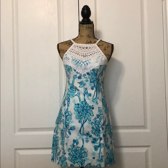 Lilly Pulitzer Pearl Neck Lace Shift in Back It Up - Picture 3 of 7